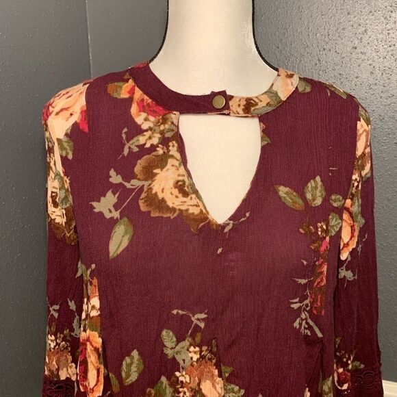 Altar’d State choker bell sleeved swing dress - Picture 3 of 6